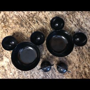Mickey Mouse bowls plus salt and pepper shakers